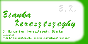 bianka keresztszeghy business card